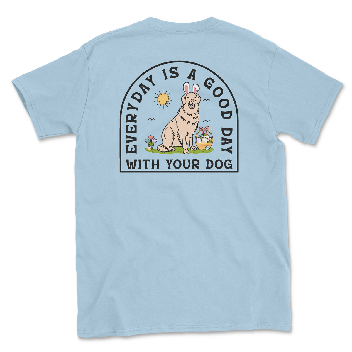 Puppy Positivity - Light Blue (Adult Short Sleeve T-Shirt)