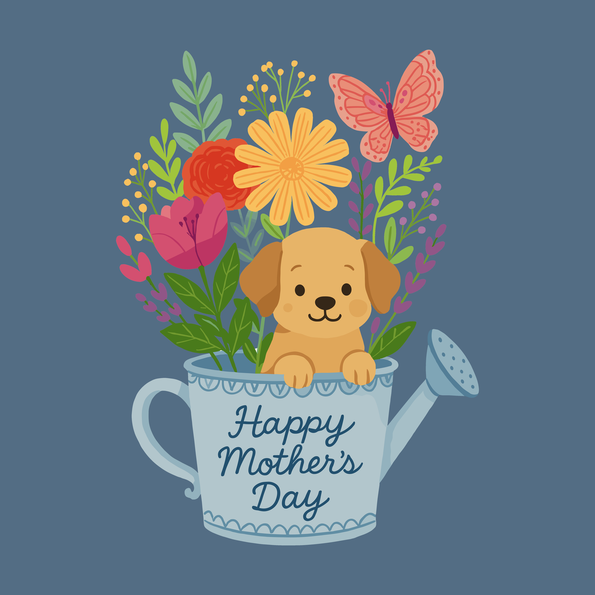 Doggy Watering Can (Adult Short Sleeve T-Shirt)