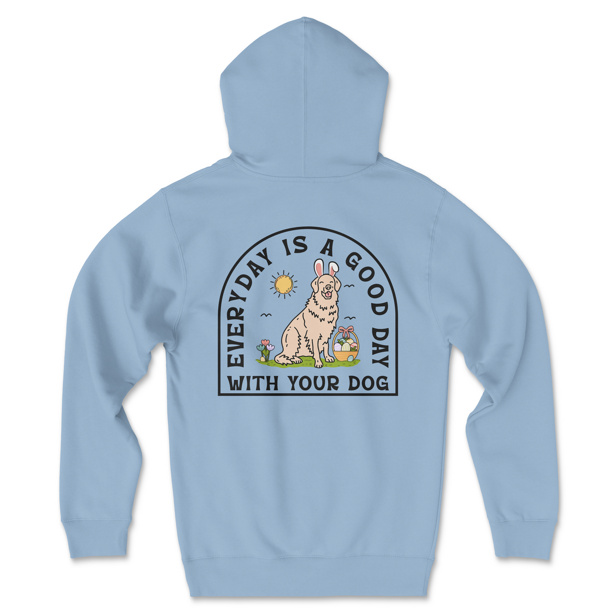 Puppy Positivity - Light Blue (Adult Hoodie)