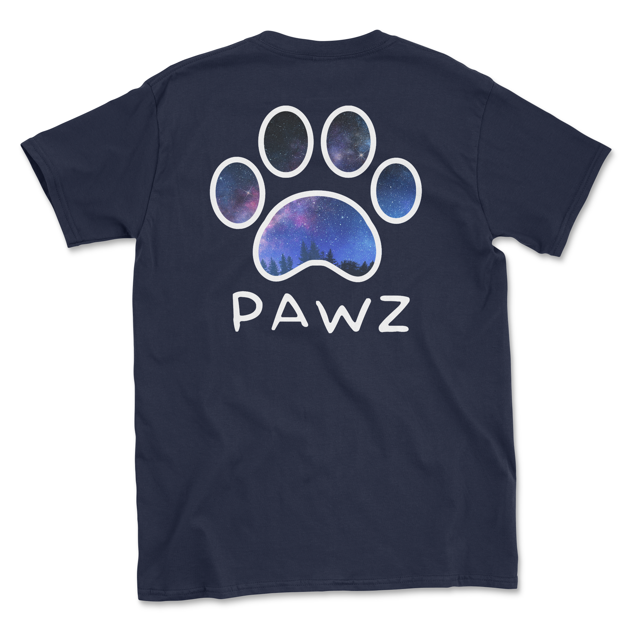 Starry Night - Navy (Adult Short Sleeve T-Shirt)