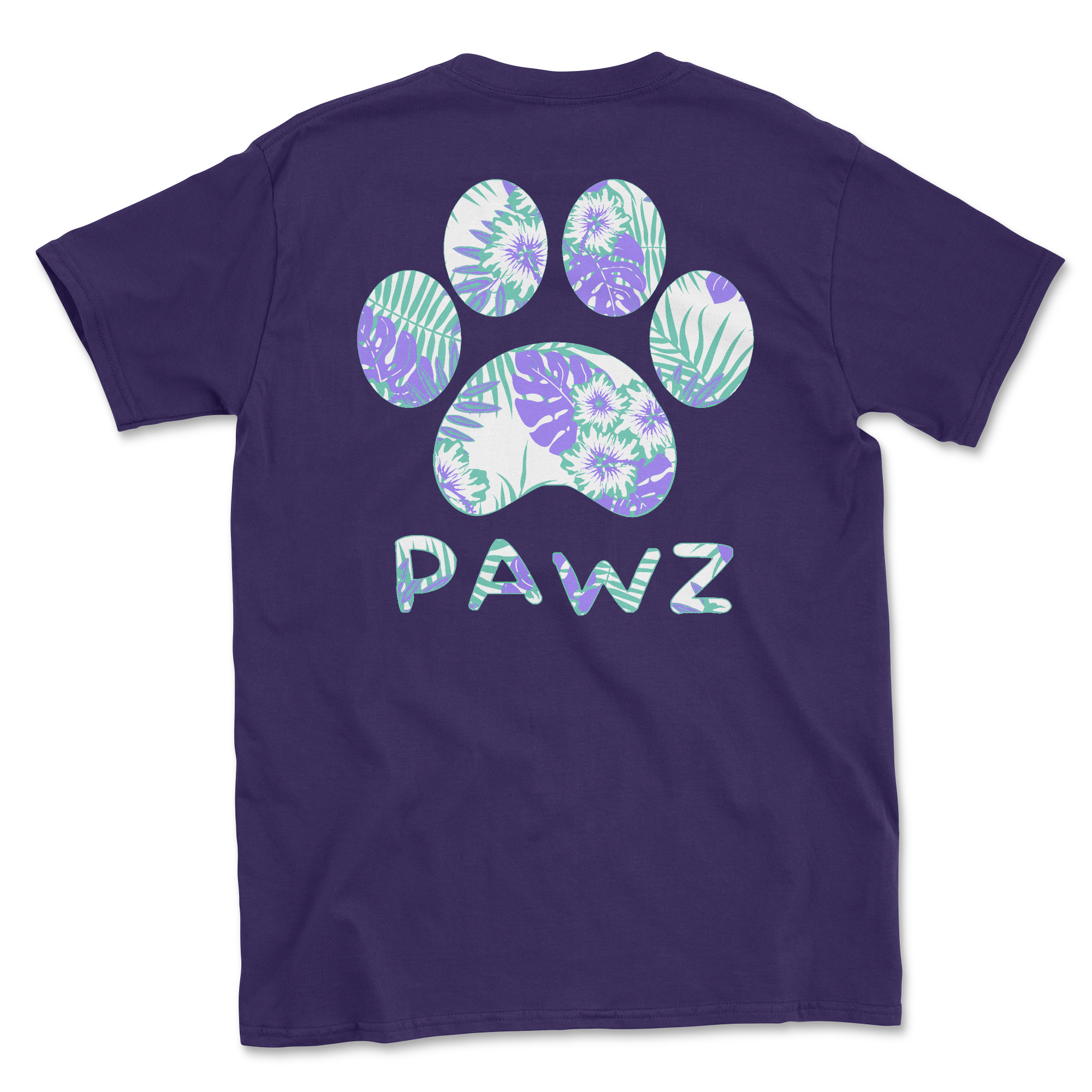Hibiscus Paw (Adult Short Sleeve T-Shirt)