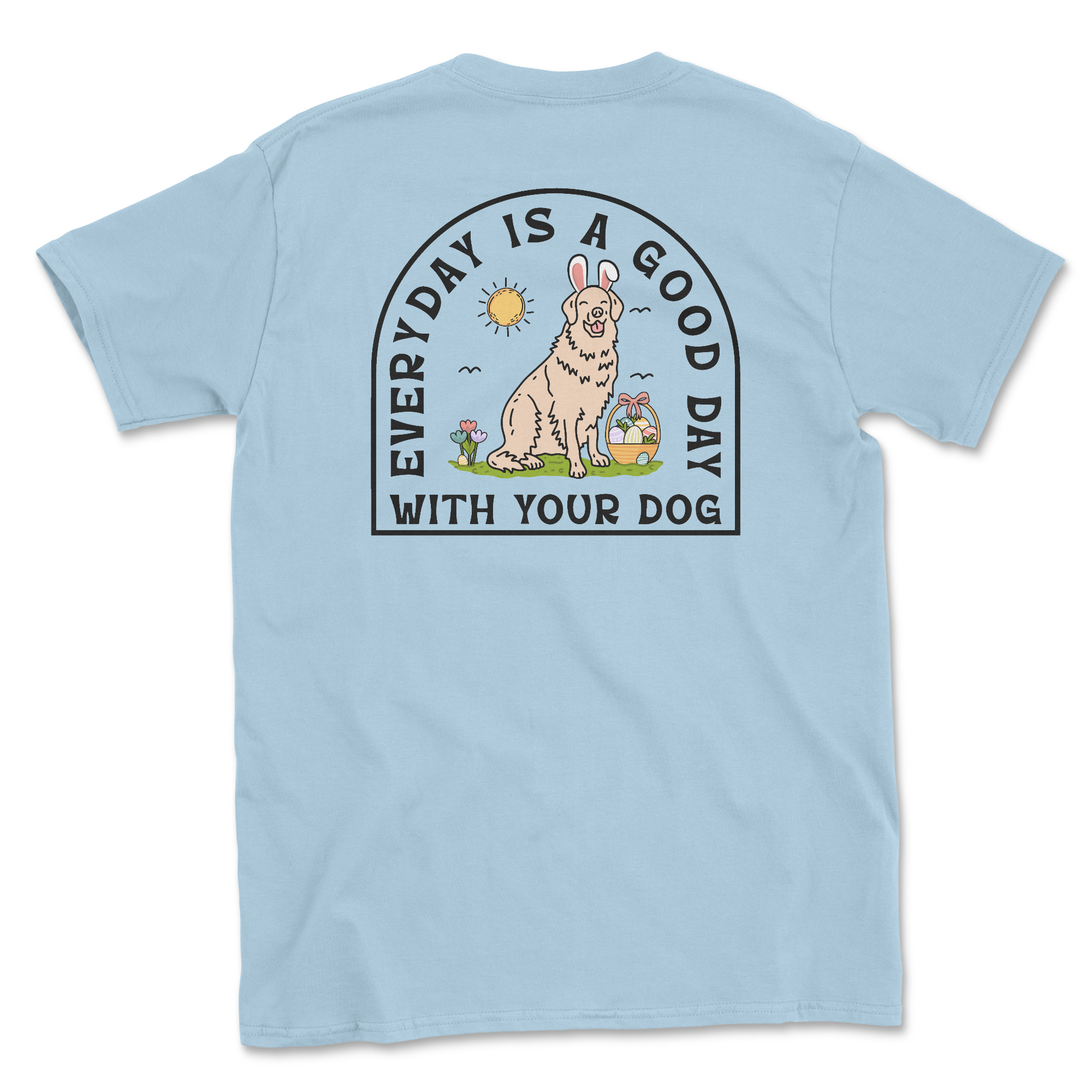 Puppy Positivity - Light Blue (Adult Short Sleeve T-Shirt)