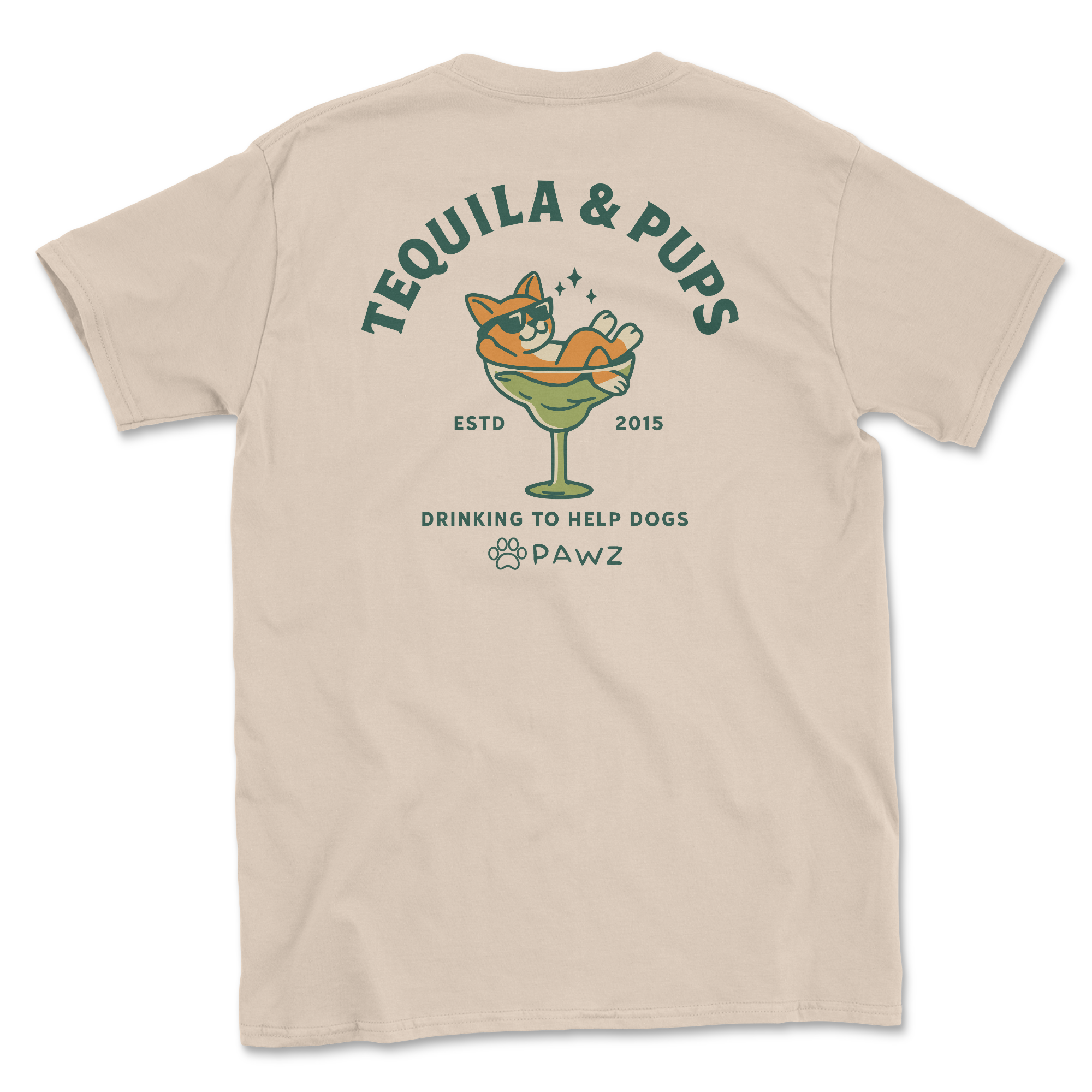Tequila & Pups (Adult Short Sleeve T-Shirt)