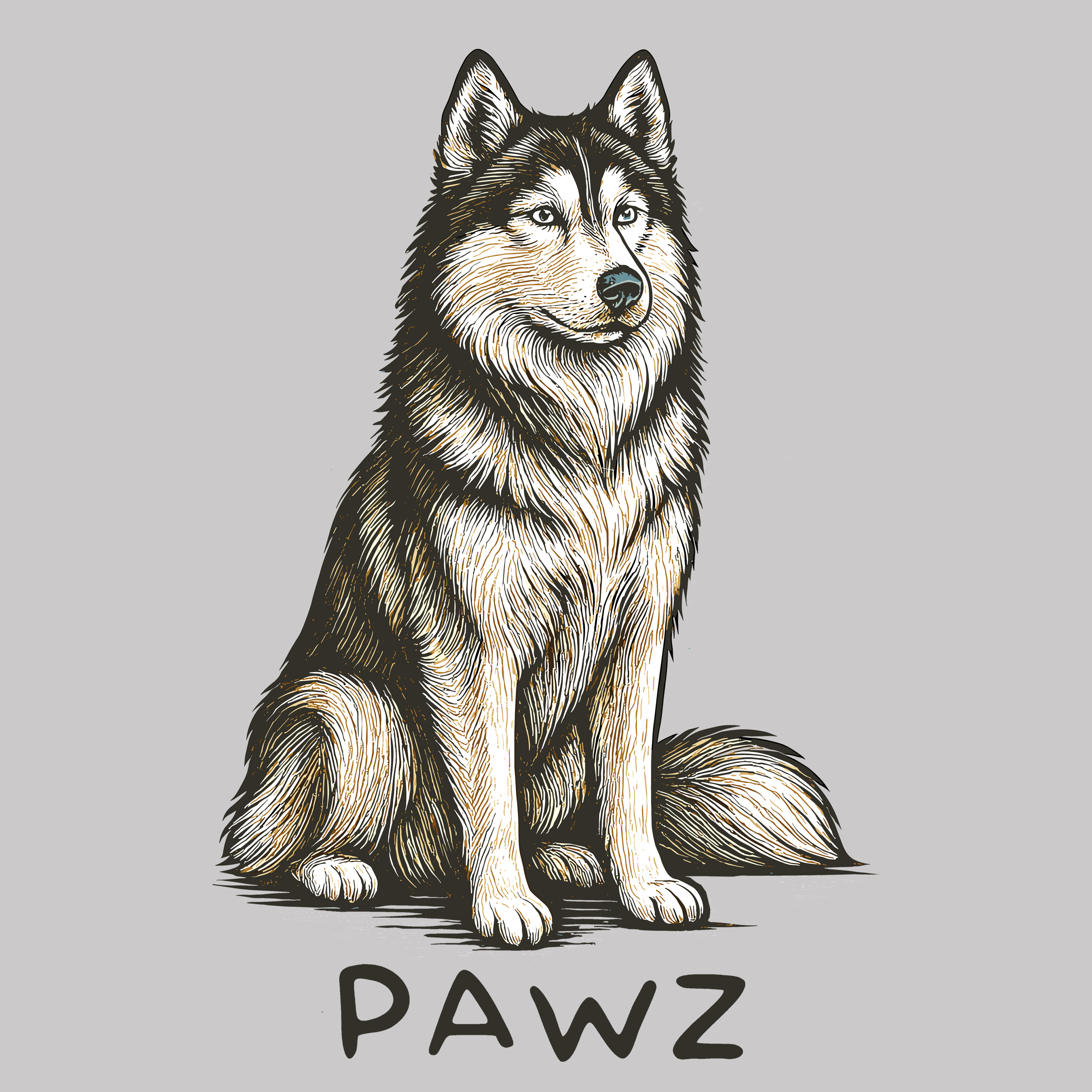 Husky (Adult Hoodie)